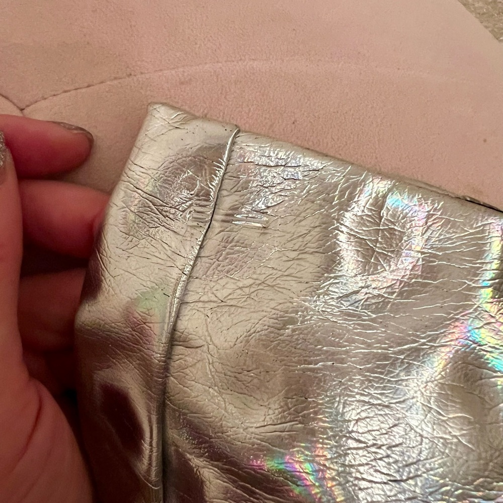 NWT Club Exx Silver Holographic Dollskill Skirt - Picture 5 of 5